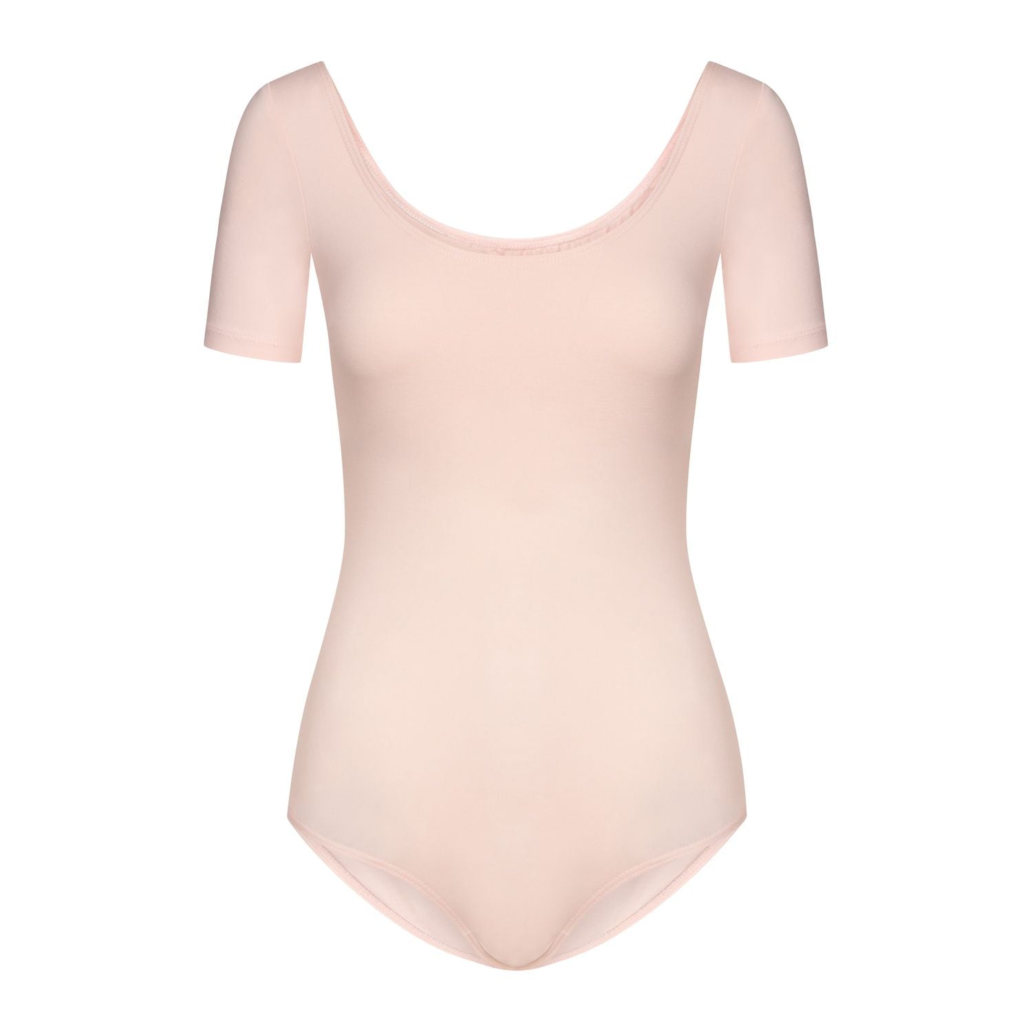 Rumpf R3100 Kurzarm-Body in Pink mit Rundhalsausschnitt auf weißem Hintergrund.
